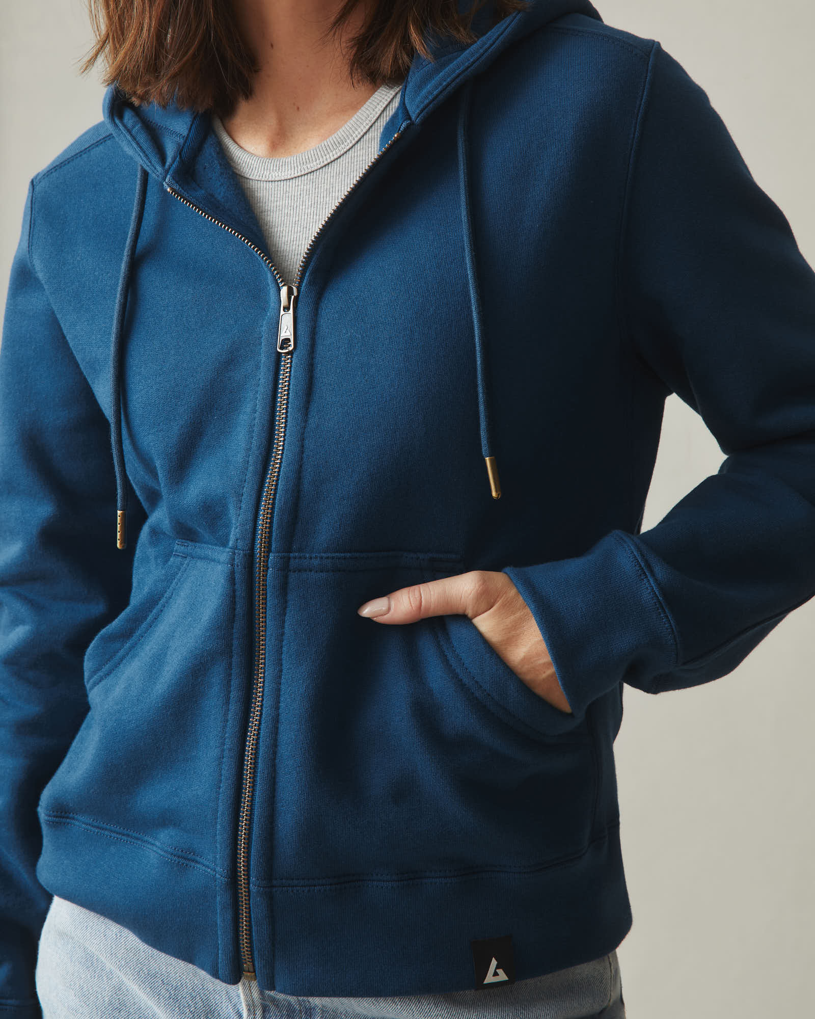 Women's Relaxed Classic Full Zip - Eclipse Blue - Image 2
